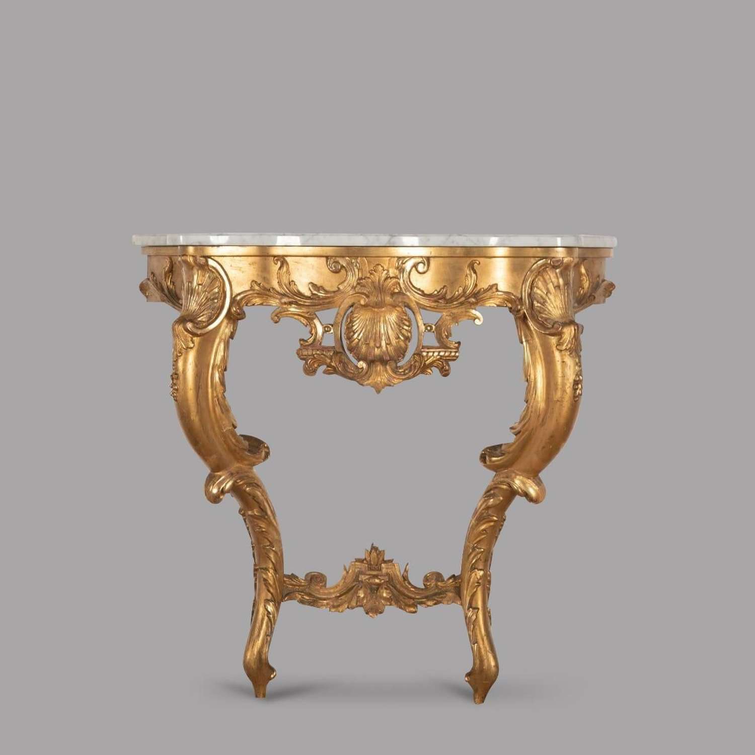 19th Century French Giltwood %26 Ormolu Console Table
