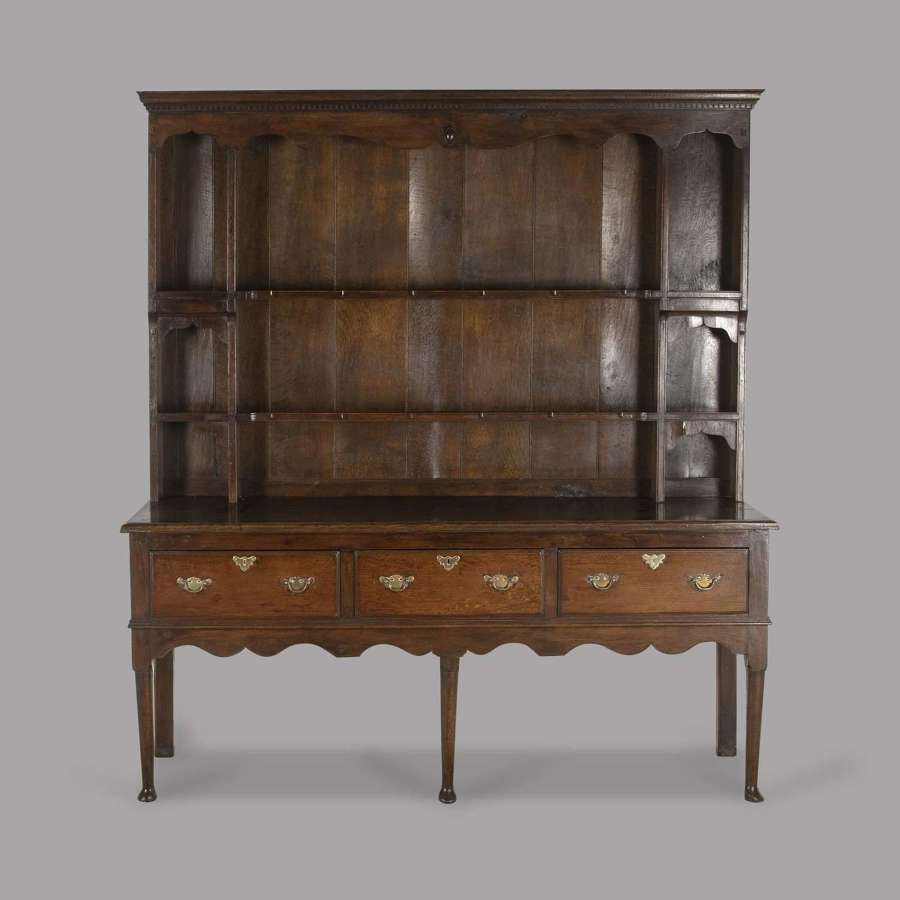 18th Century Two Part Oak Dresser