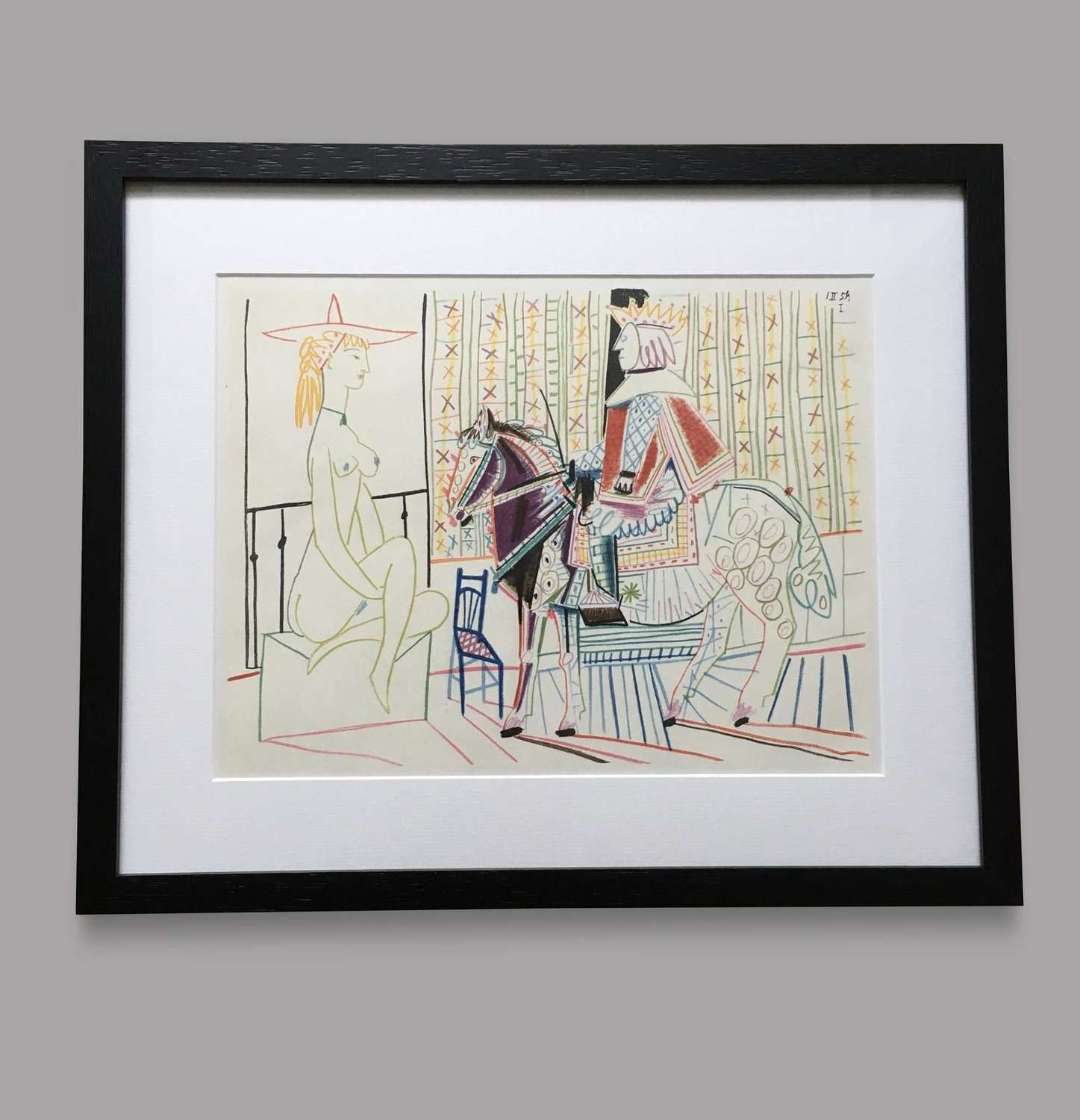 Vintage lithograph from Pablo Picasso's La Comedie Humaine Suite