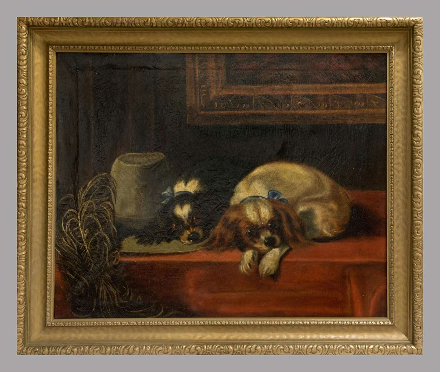 After Landseer - King Charles Spaniels - Oil on Canvas - Early 20thc