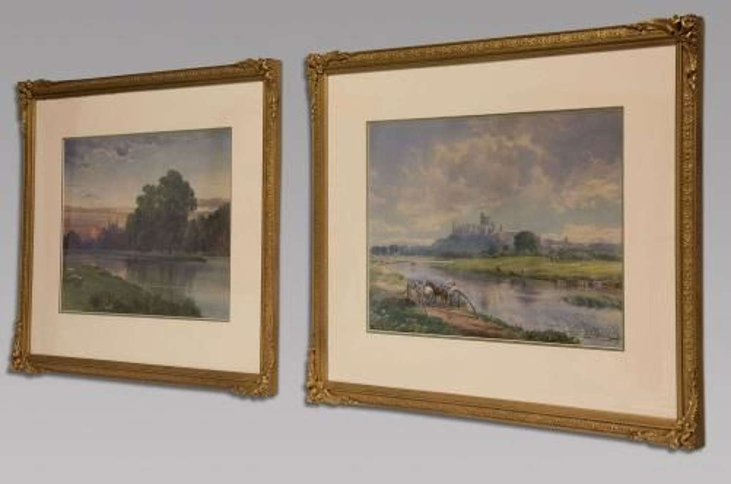 Francis G Coleridge - Pair of Watercolours - Eton %26 Windsor