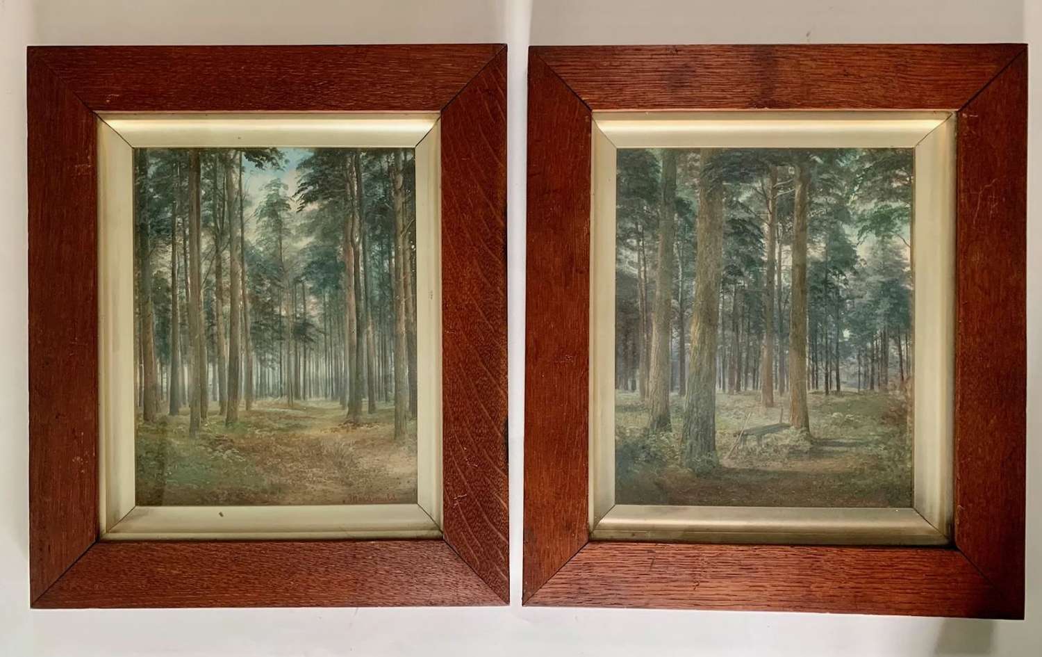 Pair of 19thc Woodland Scenes - signed Macdonald