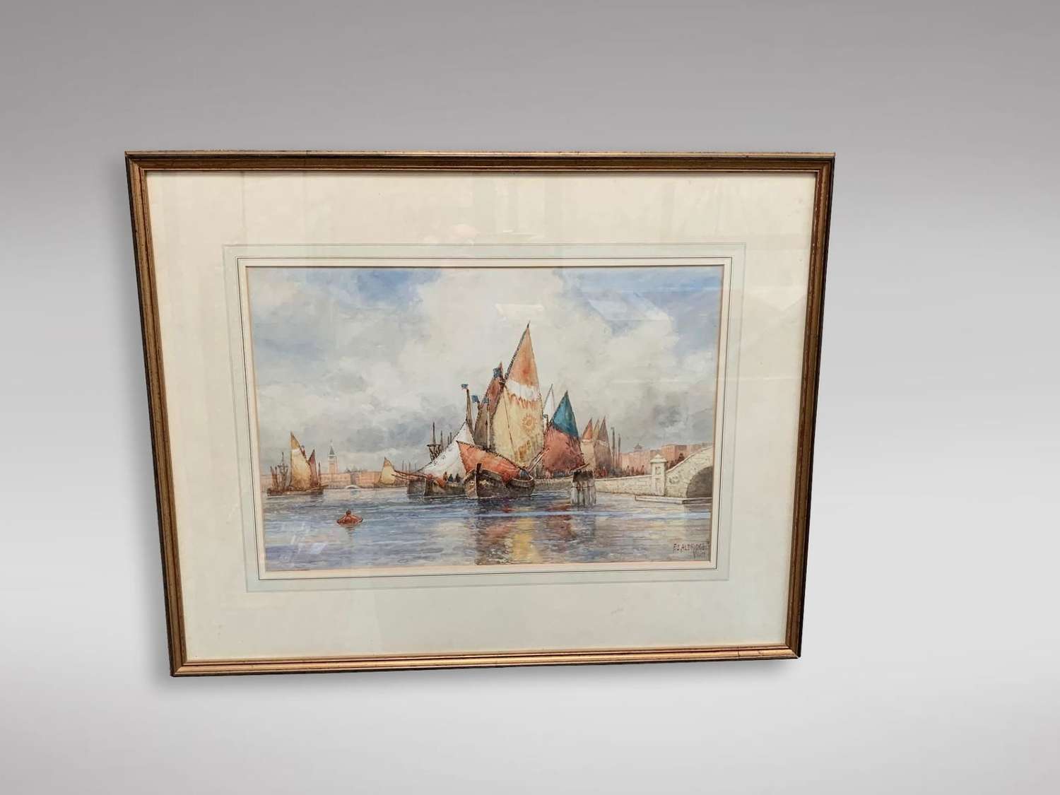 Frederick James Aldridge - Watercolour - Venice