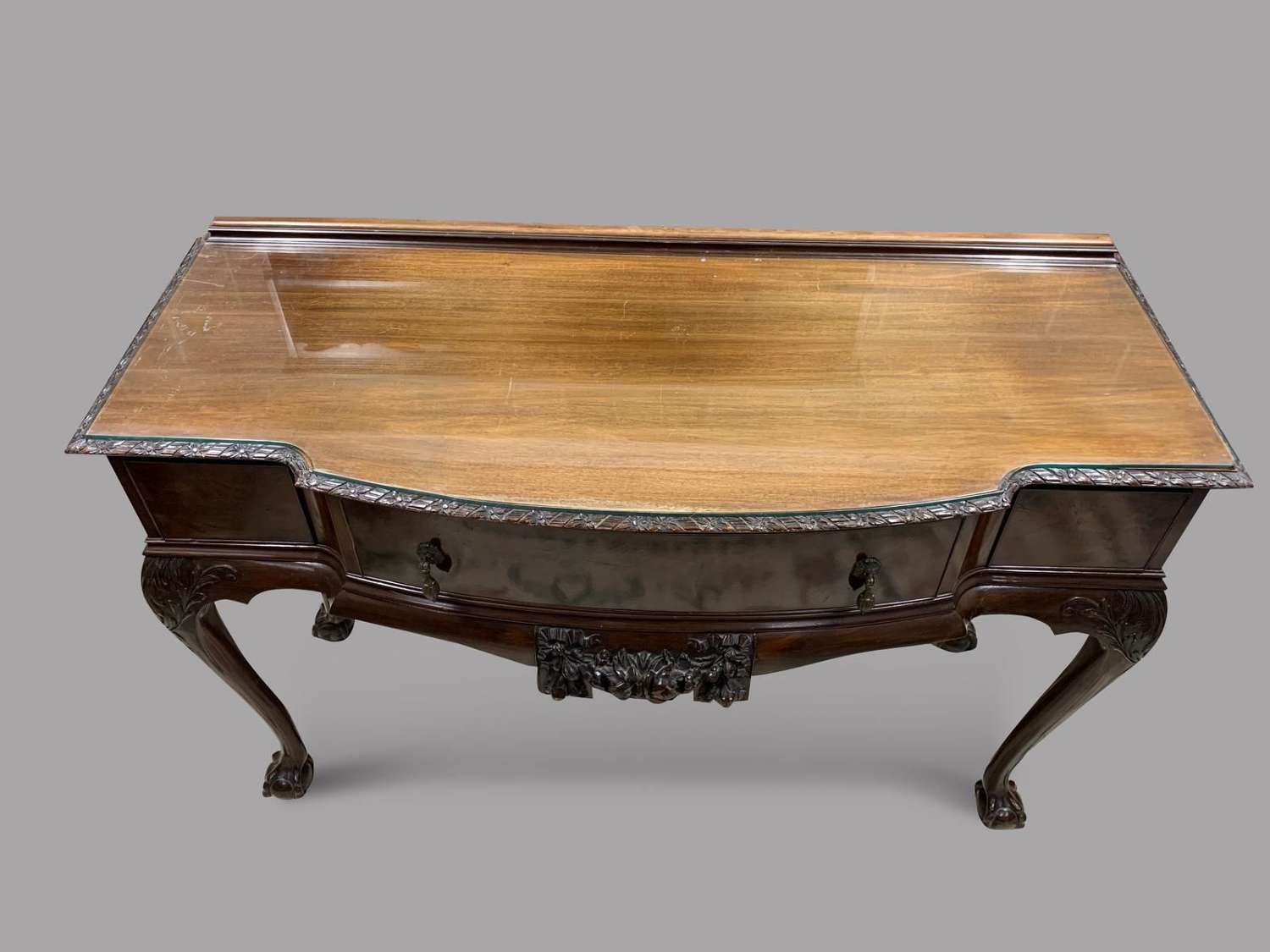 A Serpentine Fronted Mahogany Serving Table