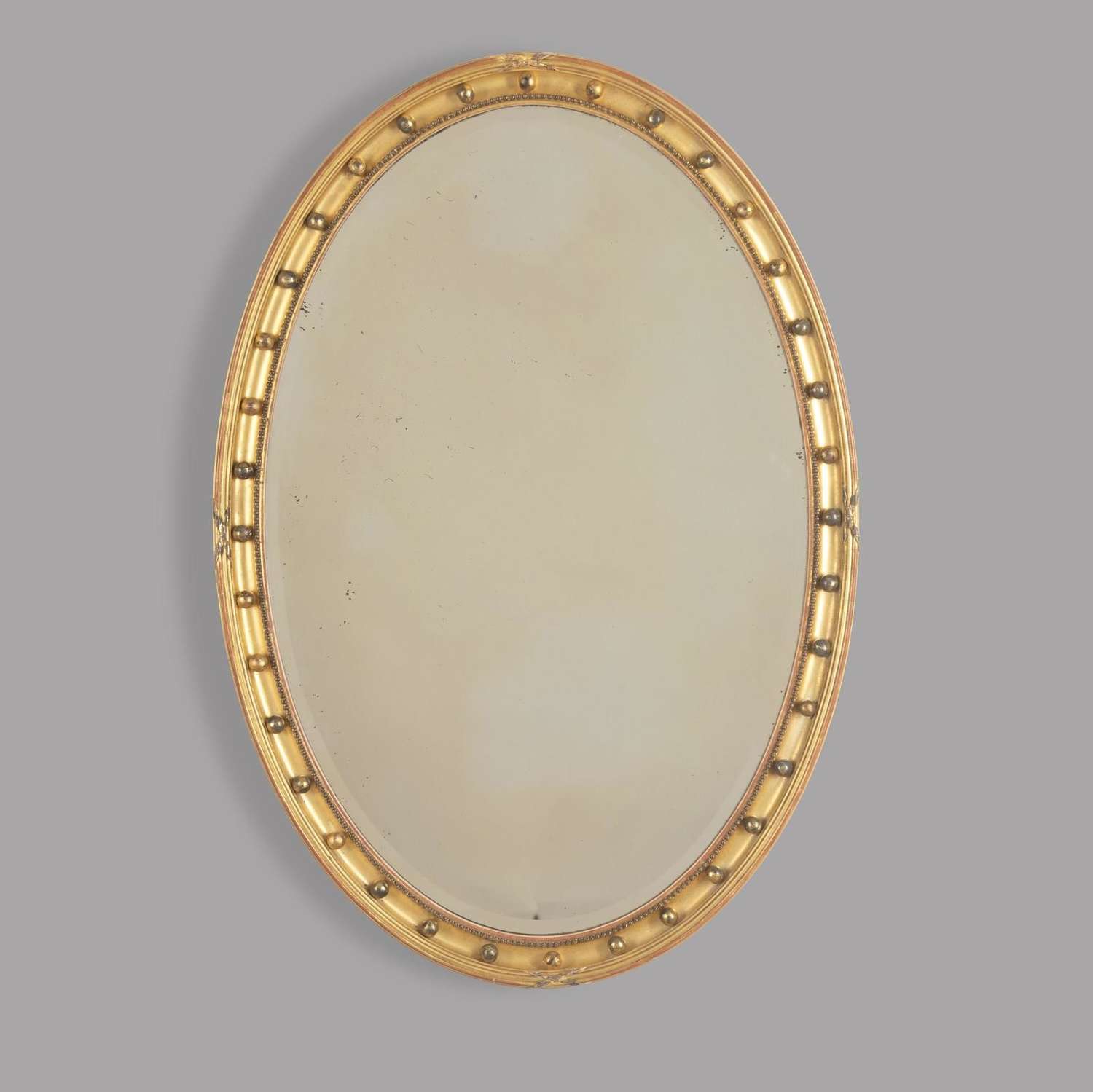 English 19th Century Oval Mirror