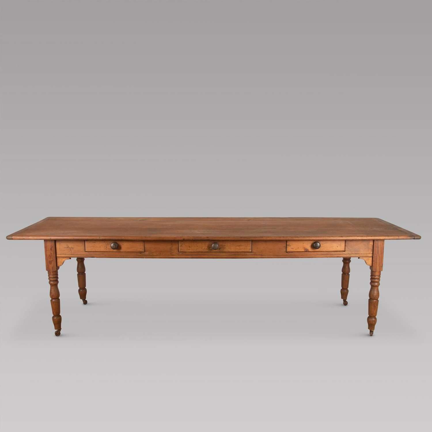 19th Century Pine French Country Farmhouse Table