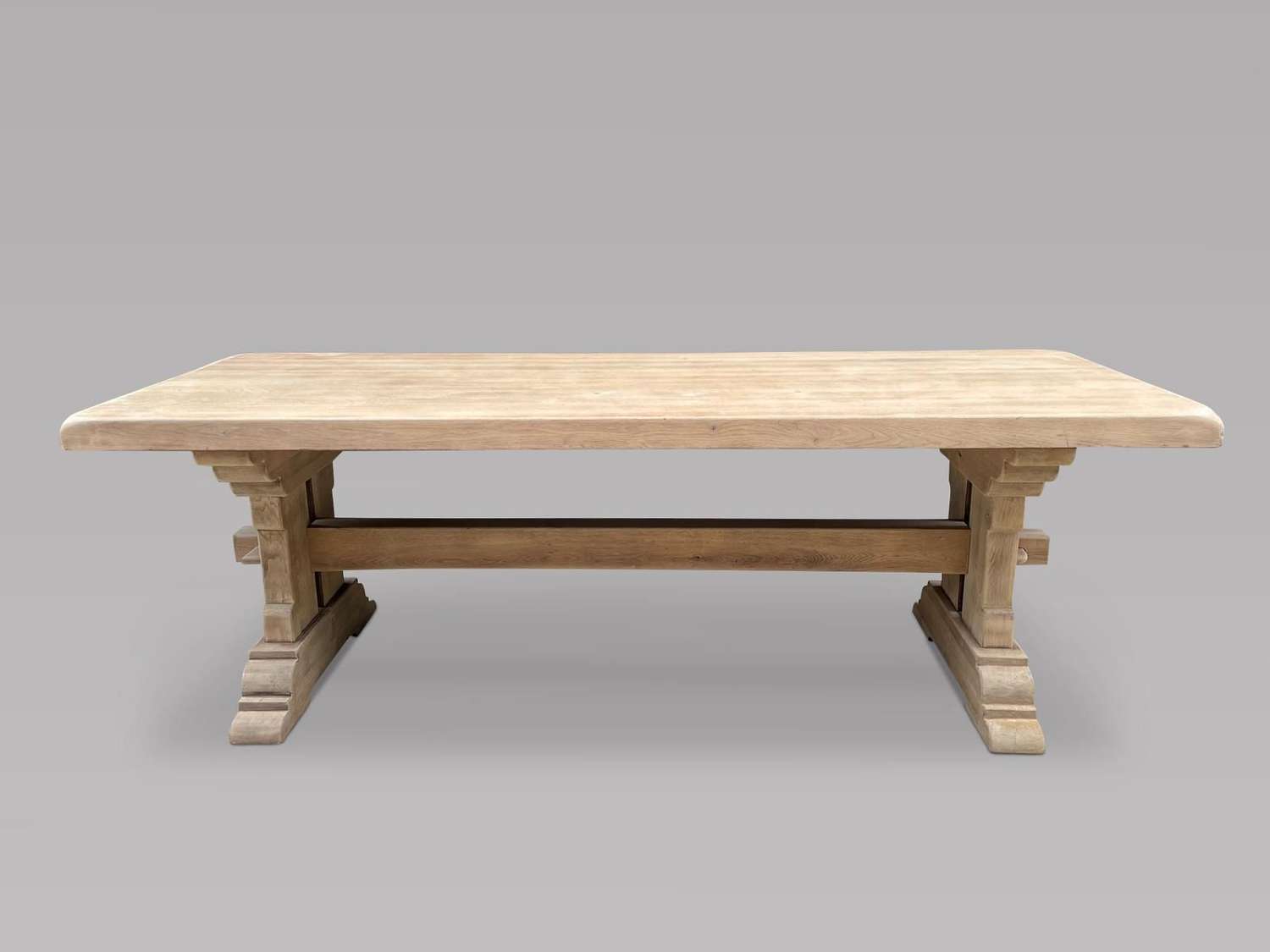 Outstanding Bleached Oak Dining / Refectory / Farmhouse Table