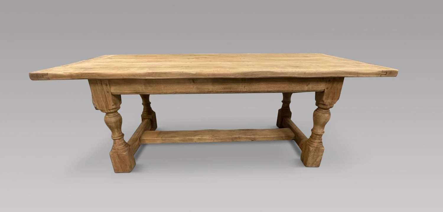 19th Century Stripped Oak Kitchen / Dining Table