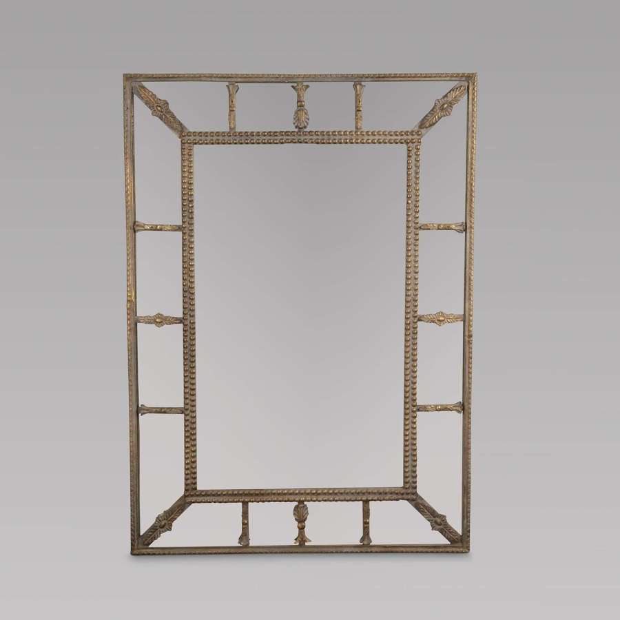 Large 20th Century English Metal Framed Mirror