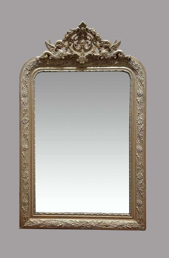 19th Century French Wall Overmantel Mirror