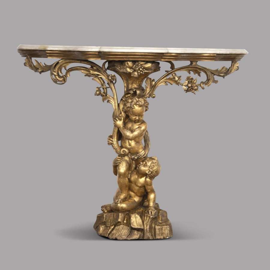 18th Century Italian Gilt Console Table
