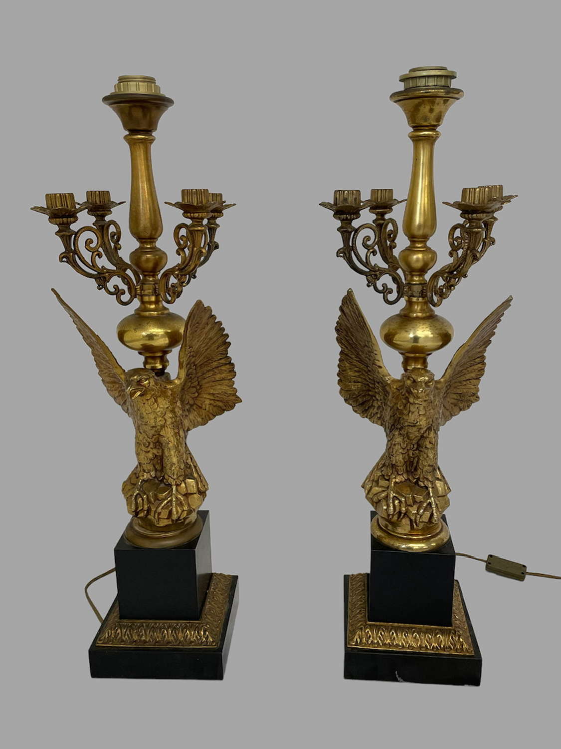 A Pair of Empire Style Lamps