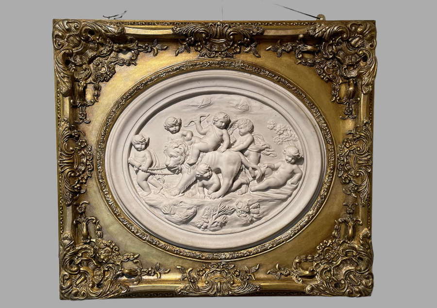 A French Plaster Plaque c1910
