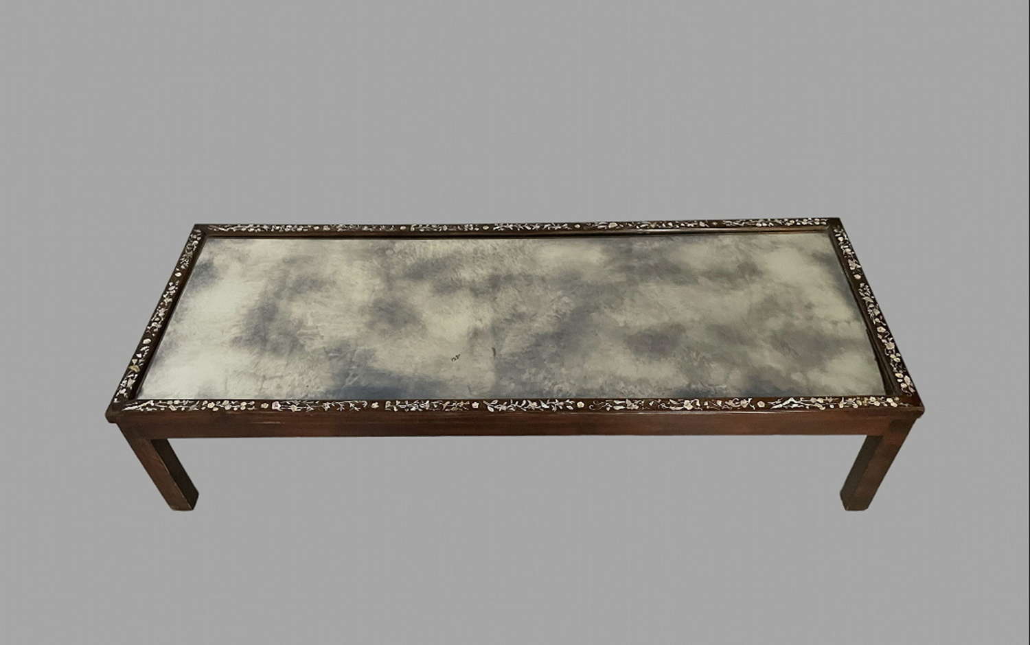 A Chinese Antique Mirrored Glass Coffee Table