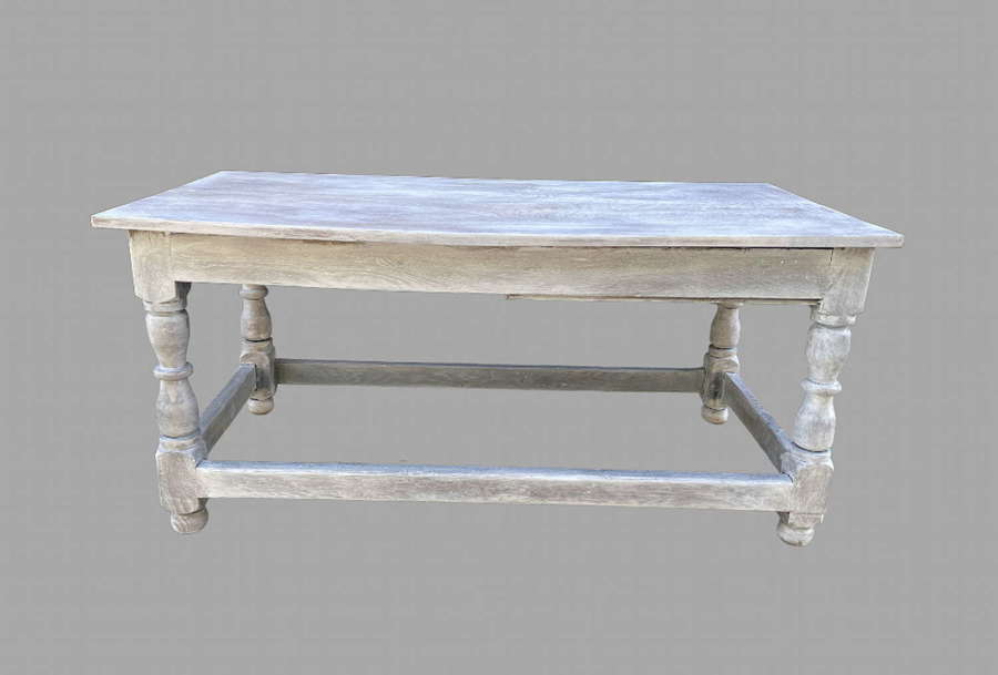 A Bleached and limed oak Refectory/Dining Table
