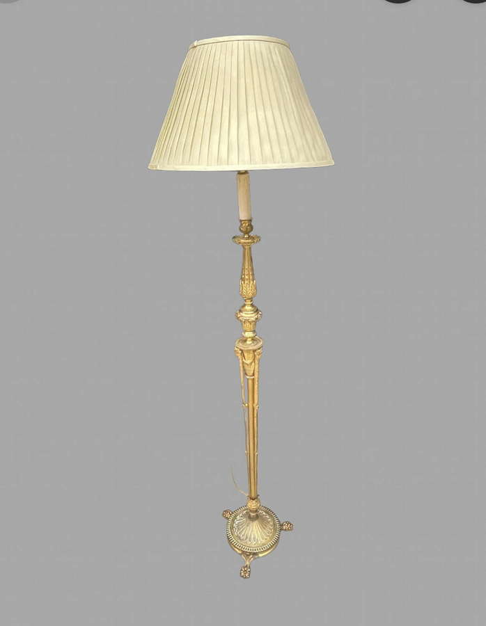 A French Brass 19th Century Standing Lamp