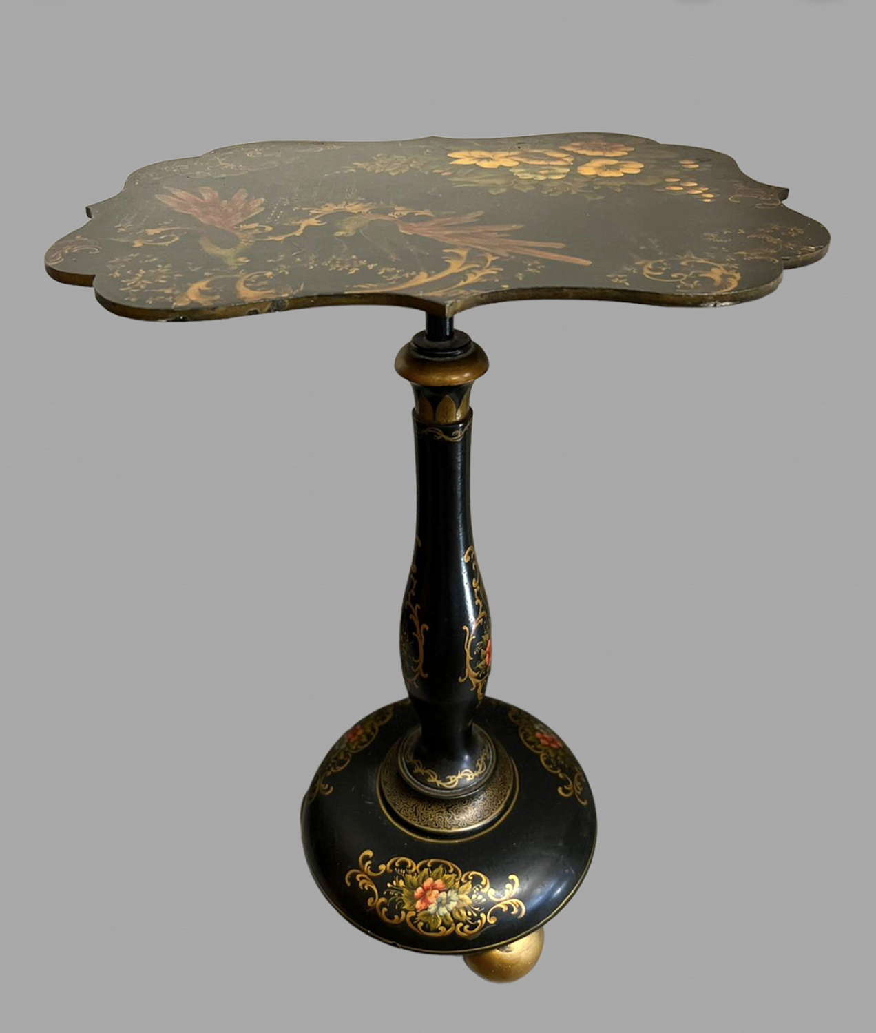 A Jappaned Wood Display Table