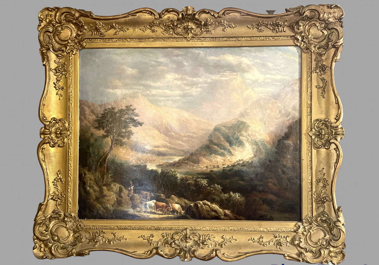 Large Landscape - Oil on Canvas - 19thc