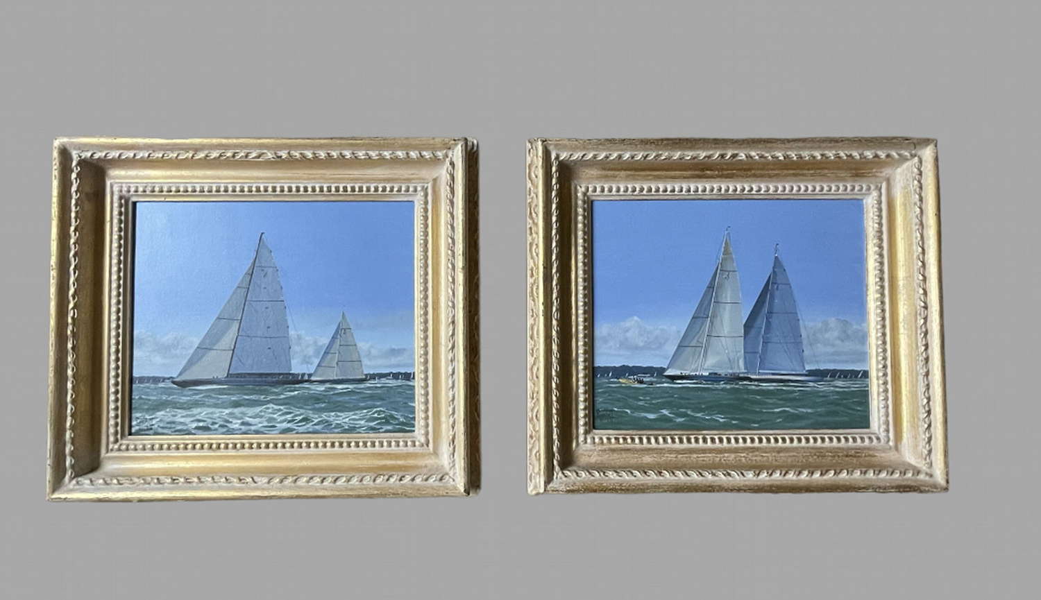 Ron Mitchell - Oils on Canvas - A Pair of Sailing Marines