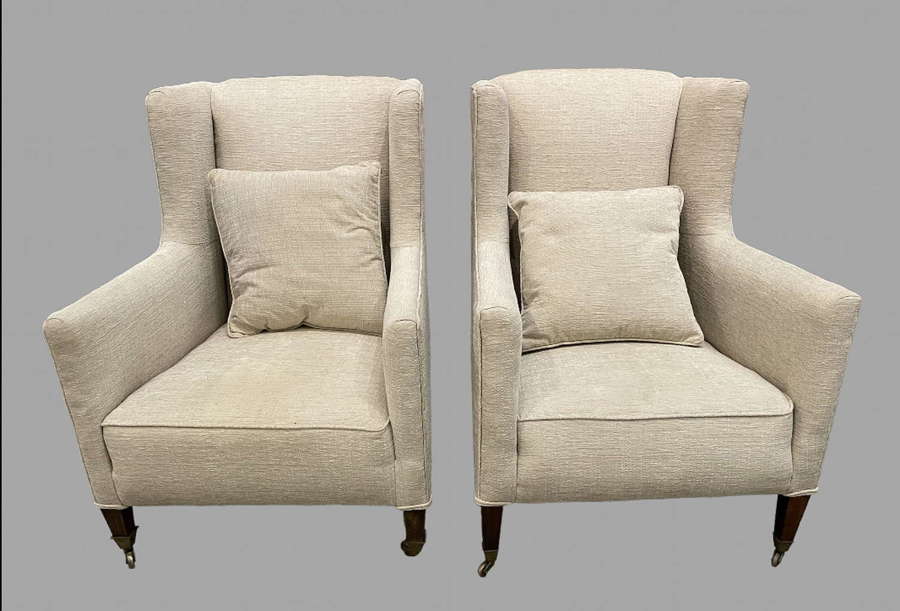 A Pair of Edwardian Armchairs