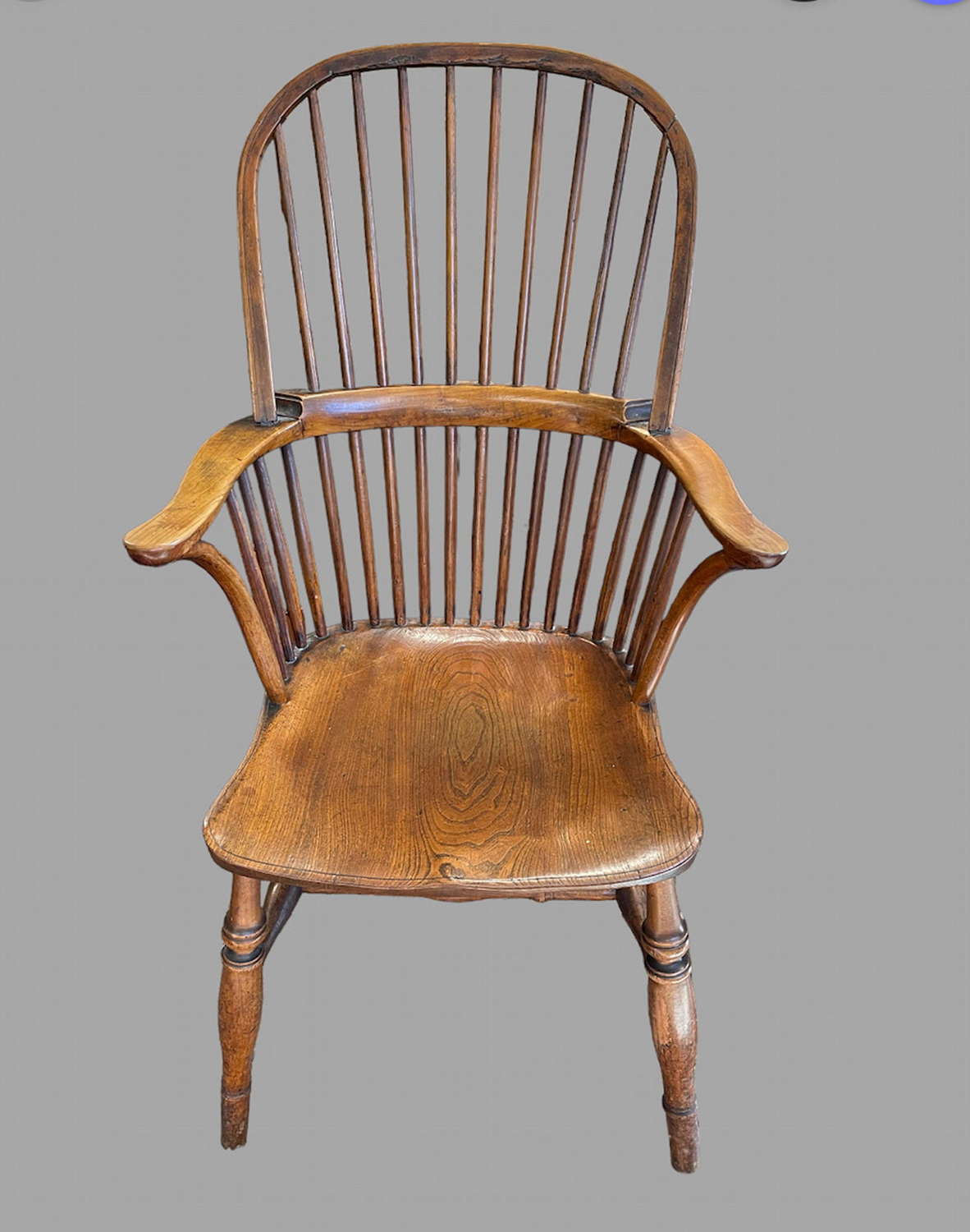 A 19thc Ash and Elm Windsor chair