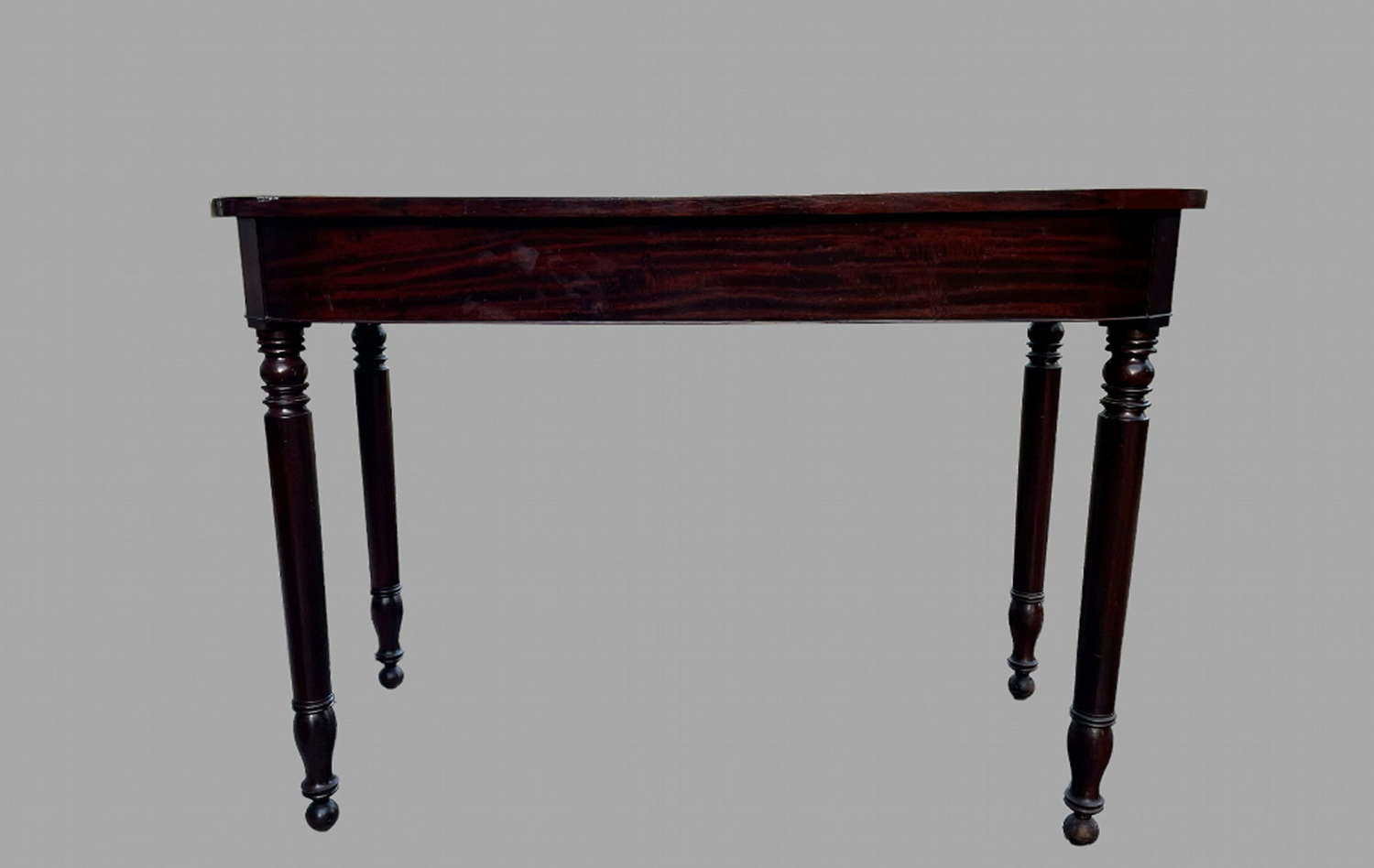 A Good Sized Mahogany Demi Lune Side Table