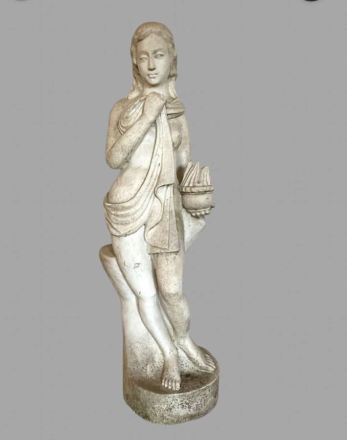 A 19thc Alabaster Sculpture of a Female