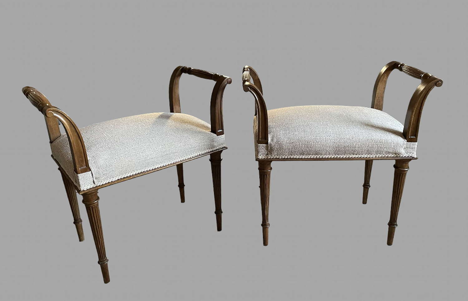 A Pair of 19thc Mahogany Window Seats