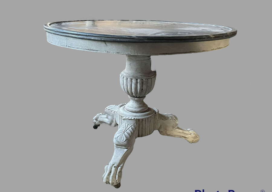 A 19thc Marble Topped Gueridon Table