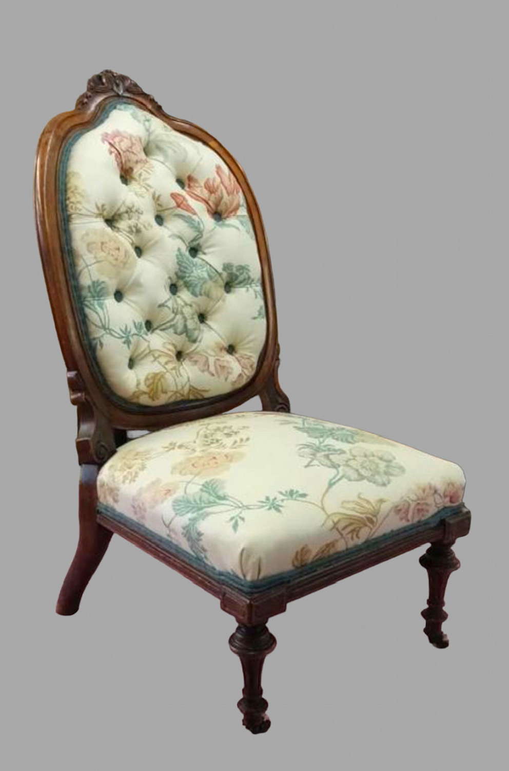 A Victorian Walnut Nursing Chair