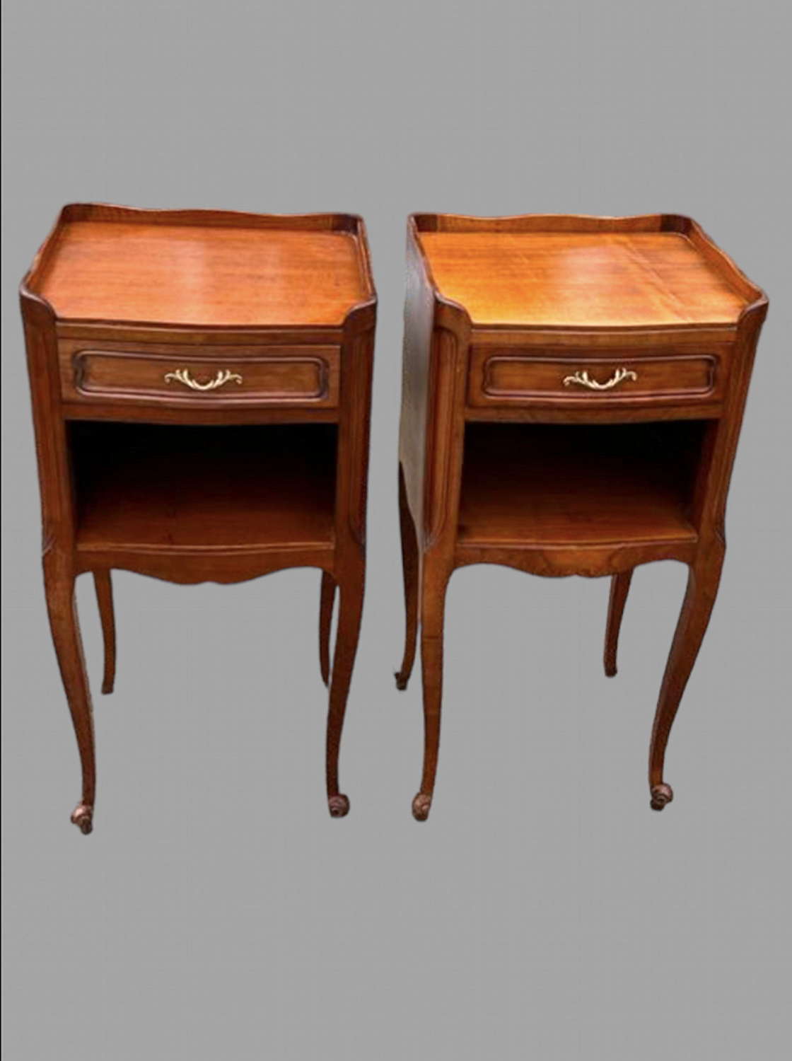A Pair of Beechwood Bedside Tables