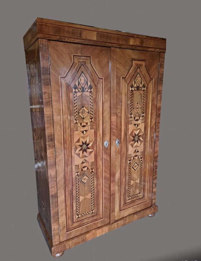 A  Very Attractive 19thc Continental Wardrobe