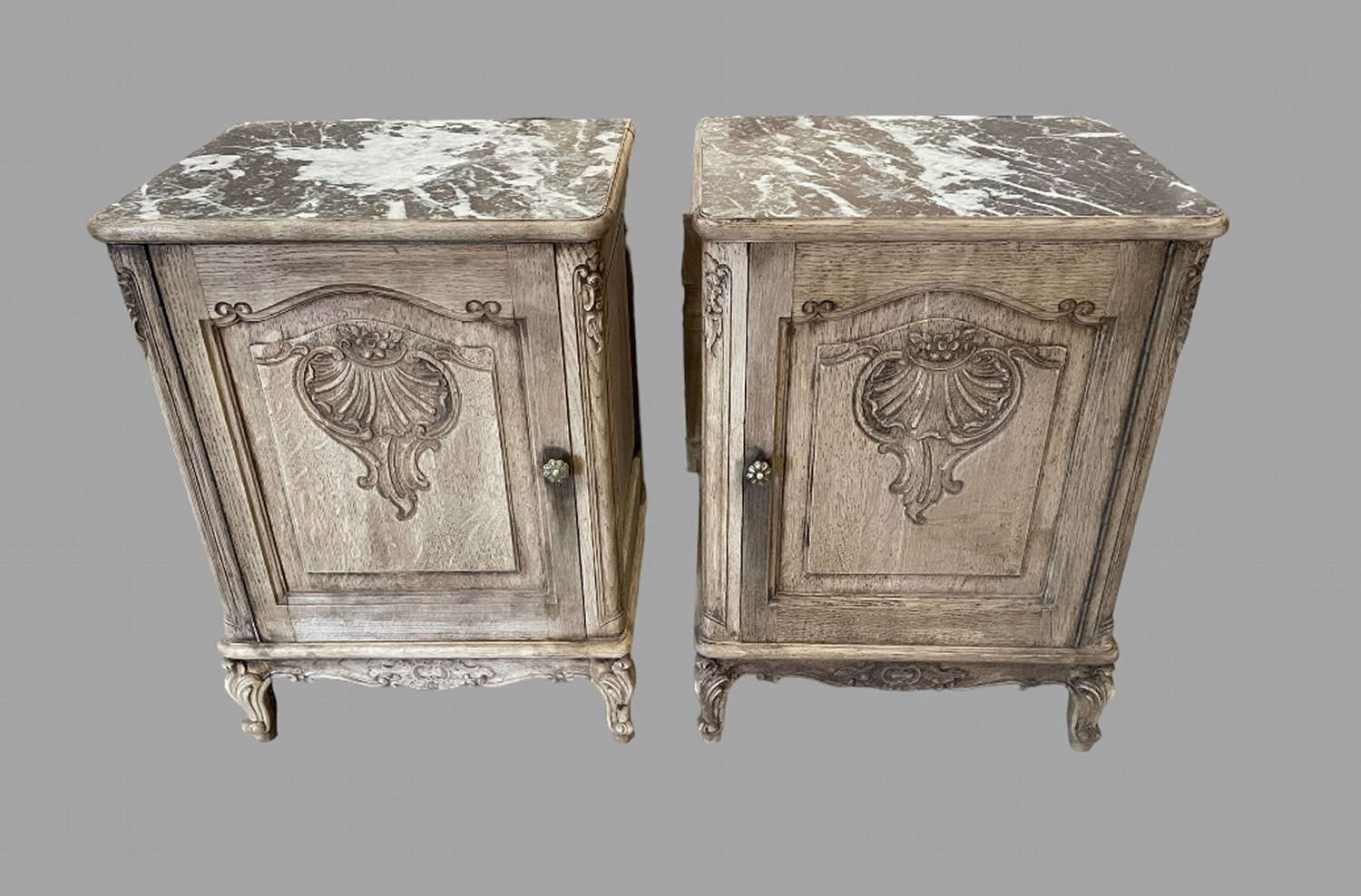 A Pair of Bleached Oak Bedside Cabinets