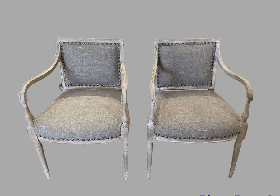 A Pair of Bleached Armchairs
