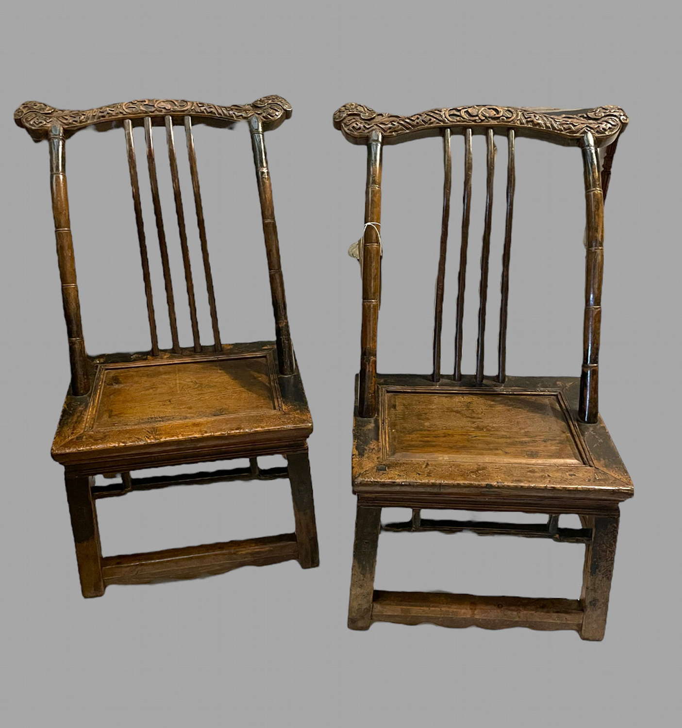 A Pair of 19thc Oriental Chairs
