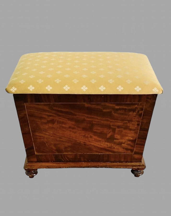 Victorian Ottoman with Padded Silk Seat