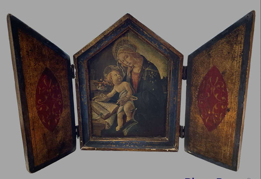 Madonna And Child Private Devotional Triptych