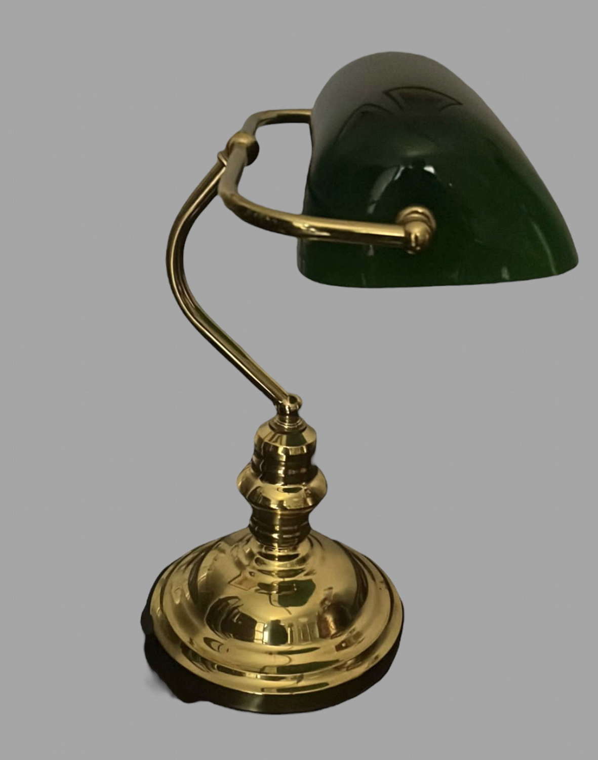 A Brass Bankers Desk Lamp