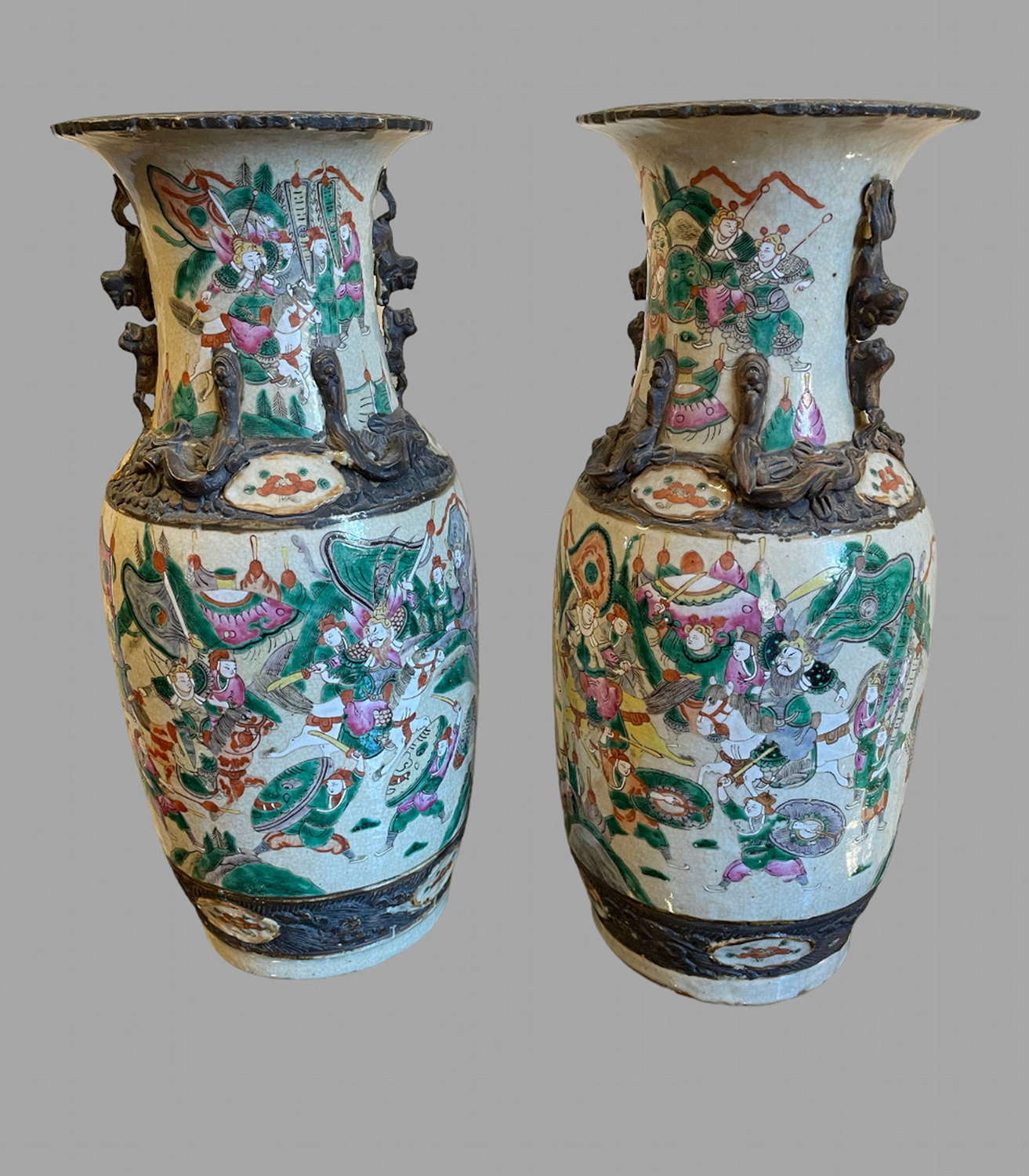 C19th Chinese Nanking Vases