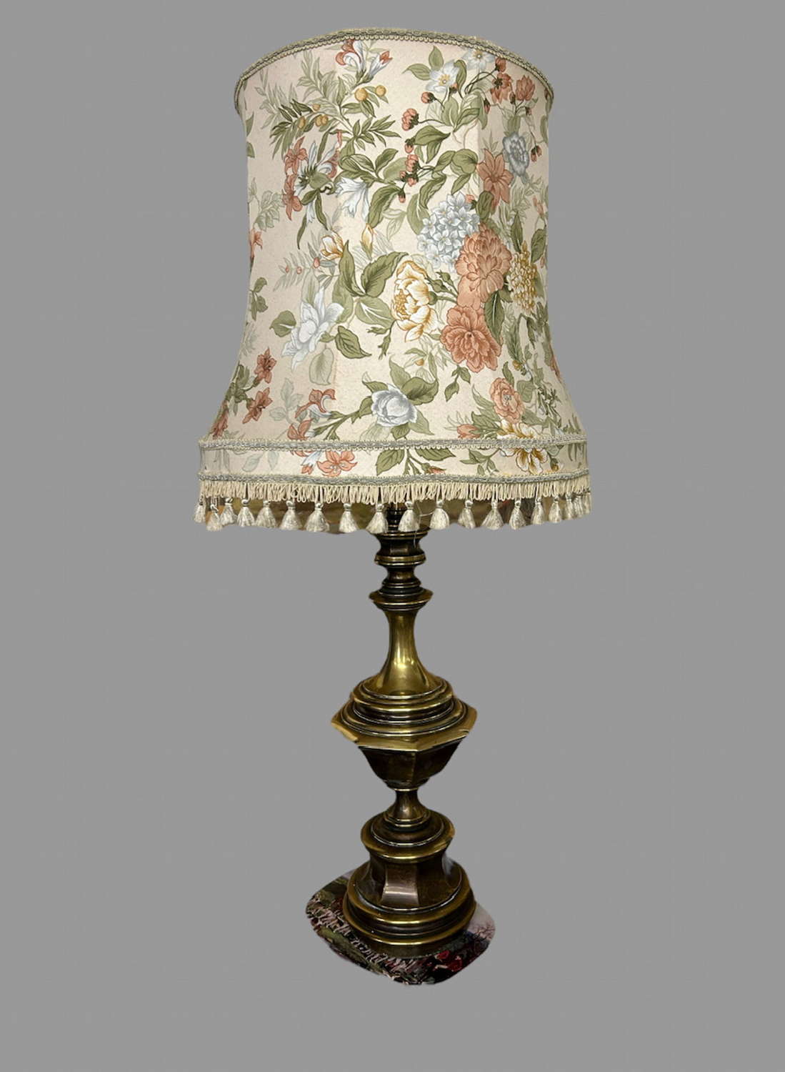 Large Brass Mid-Century Table Lamp