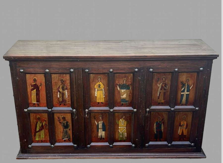 Made Artes De Mexico 'Comoda De Apostles' Retablos Cabinet