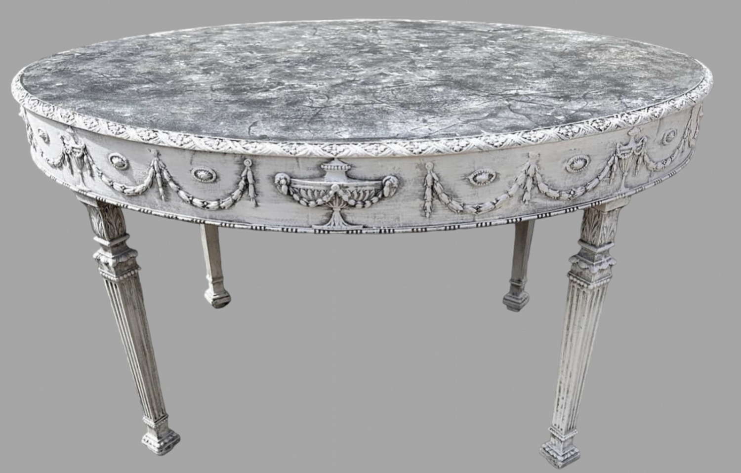 A c1880 Painted Oval Centre Table