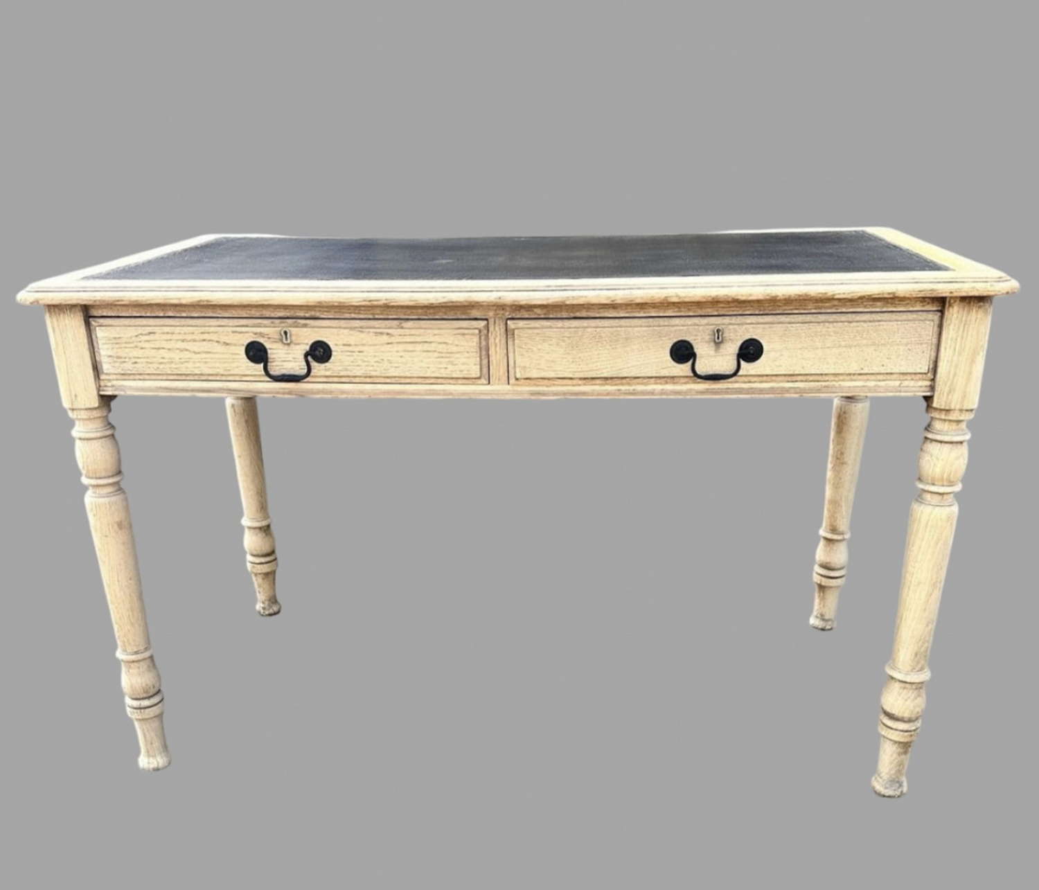 A Bleached 19thc Oak Writing Table