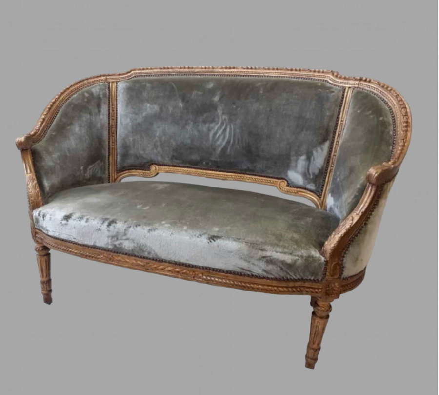 A French Giltwood Canape Sofa