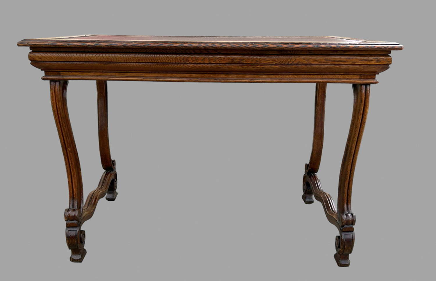 A c1900 French Golden Oak Writing Table