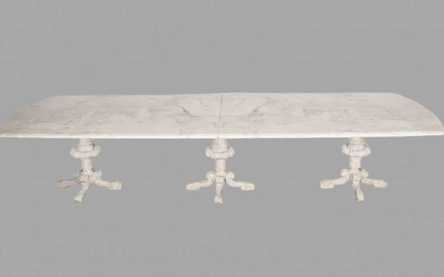 A Large Marble Spanish Topped Dining Table