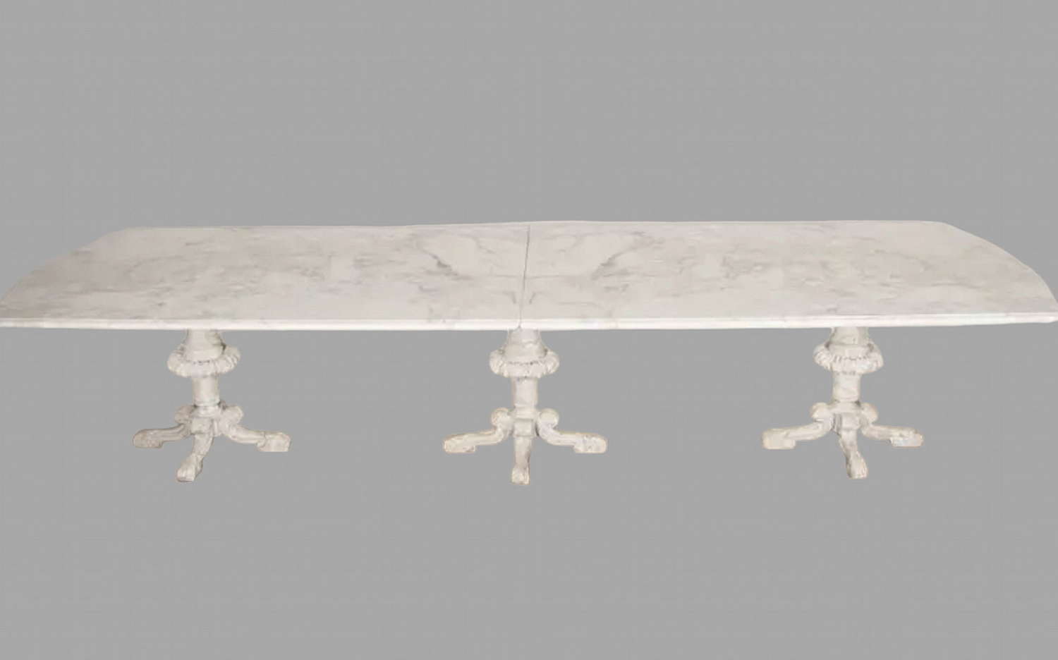 A Large Marble Spanish Topped Dining Table