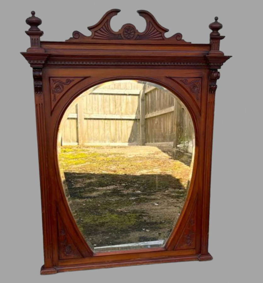 19thc Victorian Beechwood Mirror