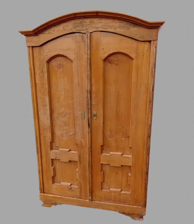 Early C20th Continental Pine Wardrobe
