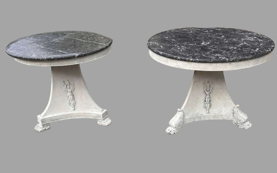 Two c1820 Painted Gueridon Tables